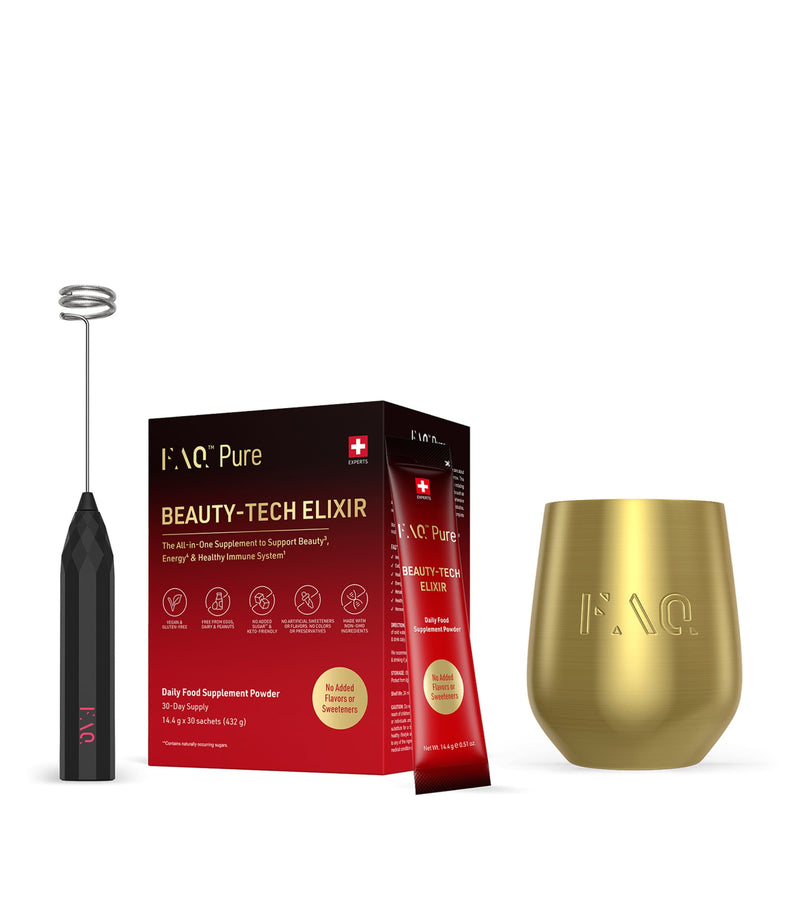 FAQ Pure Beauty-Tech Elixir Welcome Box 30-day supply, UK version