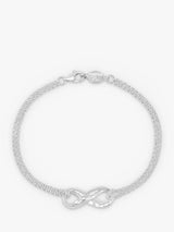 John Lewis Dower & Hall Sterling Silver Entwined Infinity Bracelet 18.5cm- Buy online at McGrocer