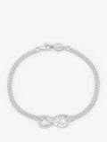Dower & Hall sterling silver infinity bracelet 18.5cm - British product
