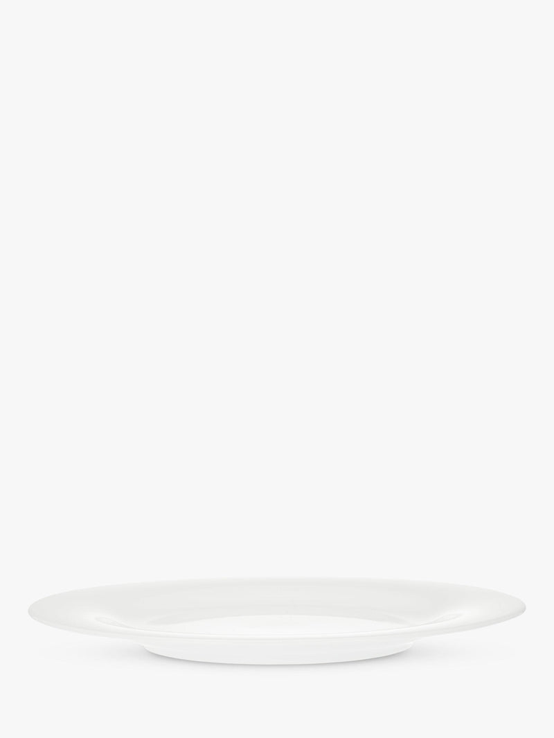 John Lewis porcelain rim dinner plate 28cm white (British brand)
