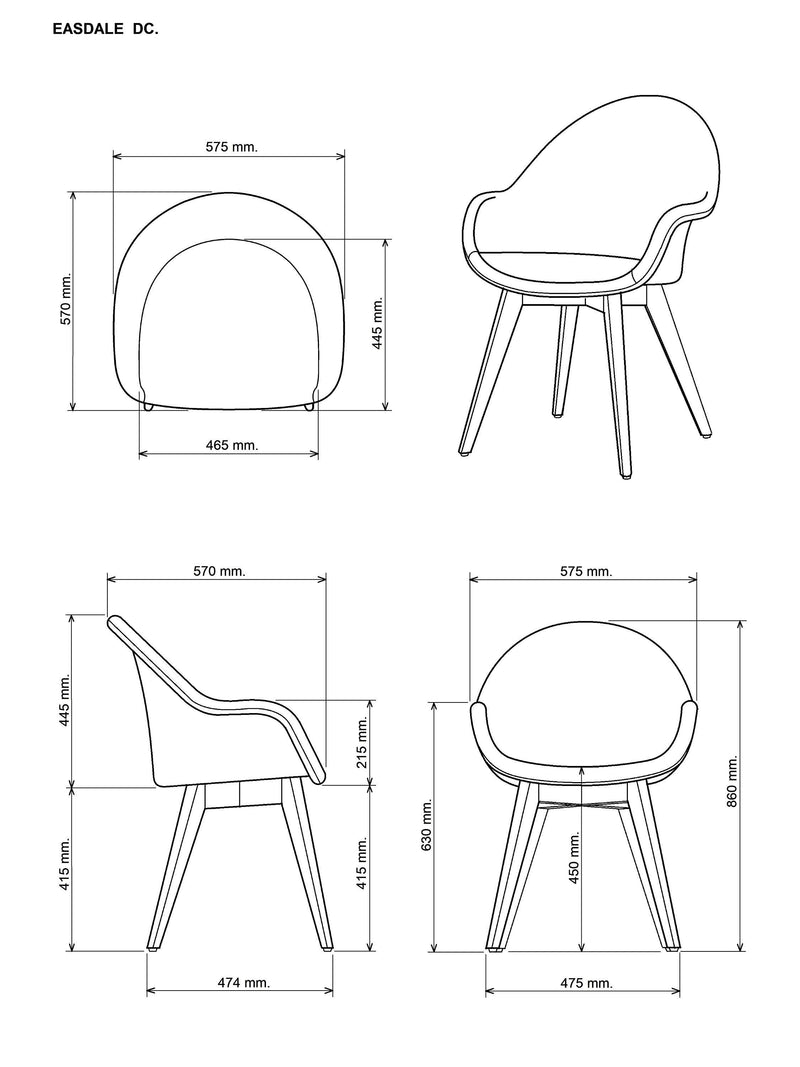 John Lewis Easdale Lloyd loom dining chair with oak legs, UK version