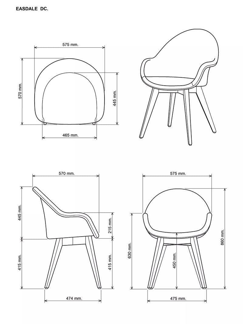 John Lewis Easdale Lloyd loom dining chair with oak legs, UK version