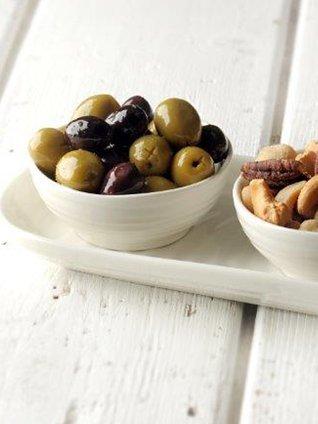 Portmeirion porcelain dip bowls set with tray, 3-piece, white (British brand)