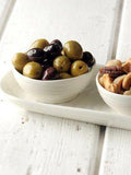 Portmeirion porcelain dip bowls set with tray, 3-piece, white (British brand)