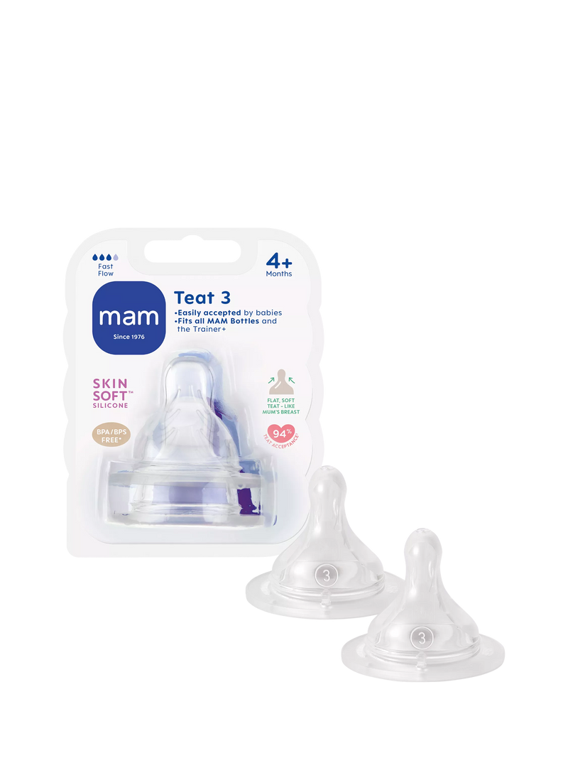 MAM fast flow baby bottle teat pack of 2, imported from the UK