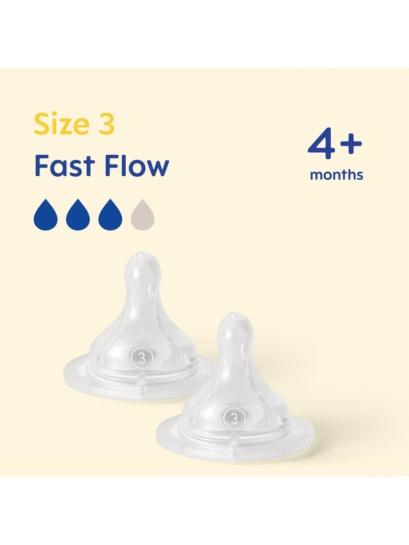 MAM fast flow baby bottle teat pack of 2, imported from the UK