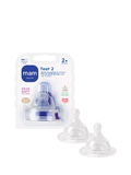 MAM medium flow baby bottle teats pack of 2 (British brand)