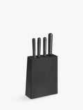 John Lewis contemporary black empty knife block, UK version