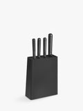 John Lewis contemporary black empty knife block, UK version