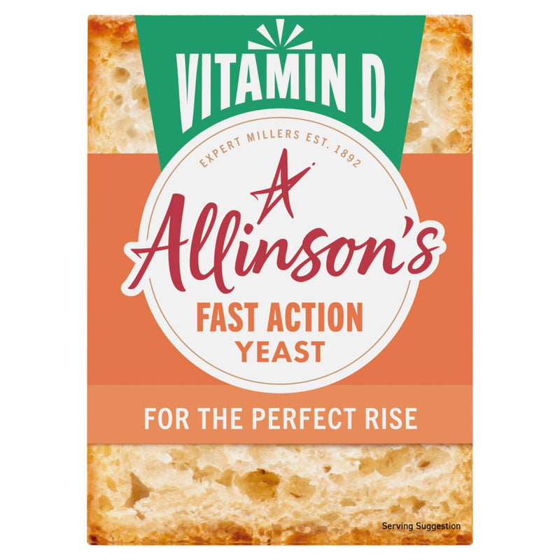 Allinson's Vitamin D Fast Action yeast 6 x 7g, imported from the UK