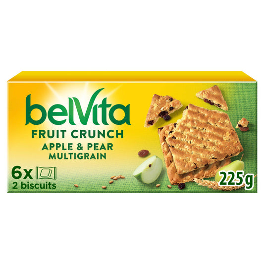 Belvita Fruit Crunch Apple & Pear Multigrain Biscuits Pack x6 225g GOODS Sainsburys   