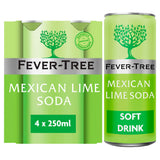 Sainsburys Fever-Tree Sparkling Mexican Lime Soda 4x250ml Multipack- Buy online at McGrocer