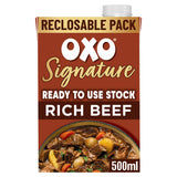 Sainsburys OXO Ready to Use Signature Rich Beef Stock 500ml- Buy online at McGrocer