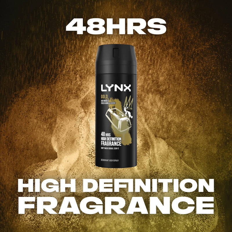 Lynx Gold 48h deodorant body spray 150ml, UK version