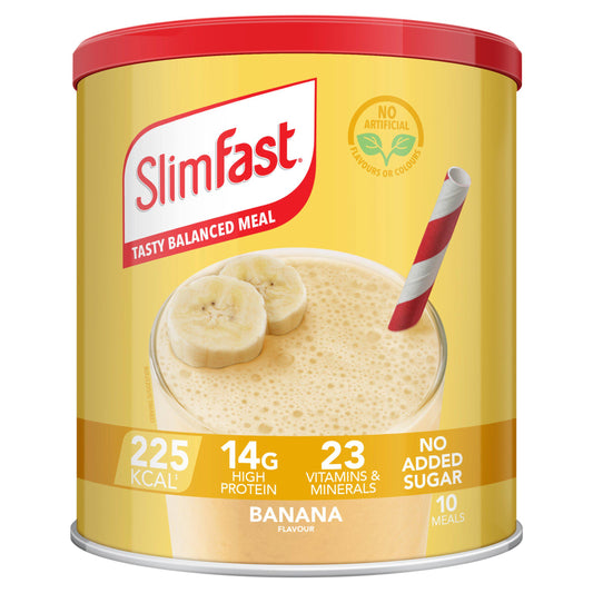 SlimFast Meal Replacement Shake Powder Tin Banana Flavour 10 meals 365g