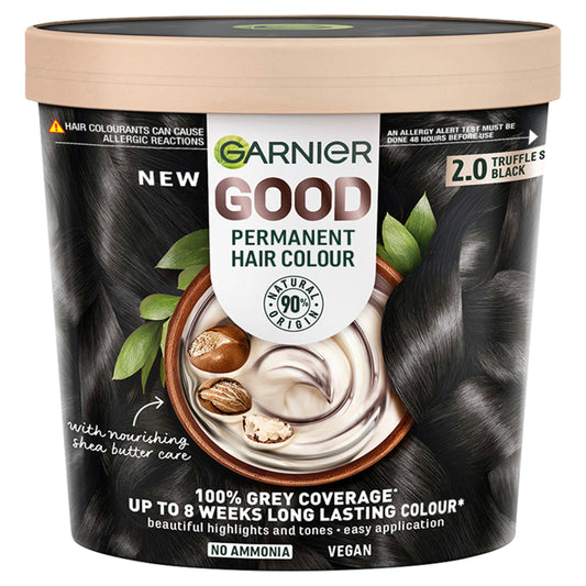 Garnier Good Permanent No Ammonia Formula 100% Grey Coverage 2.0 Truffle Soft Black Hair Dye GOODS Sainsburys   