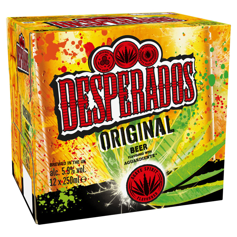 Desperados Original Lager beer 12x250ml, imported from the UK