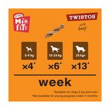 Misfits dog treats beef chews 105g - British product
