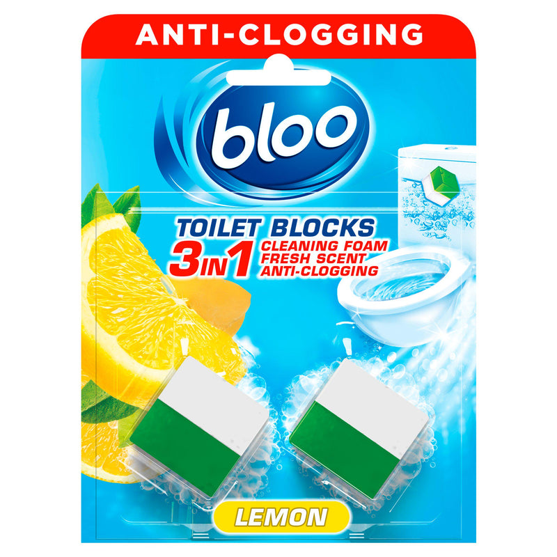 Bloo in cistern toilet blocks lemon 2x50g, UK version