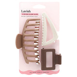 Lavish mixed claw clips 3-pack (British brand)
