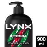 Sainsburys Lynx Africa 3 in 1 Body Wash 900ml- Buy online at McGrocer