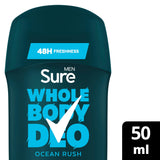Sainsburys Sure Men Ocean Rush Whole Body Deodorant Stick 48h Odour Control 50ml- Buy online at McGrocer