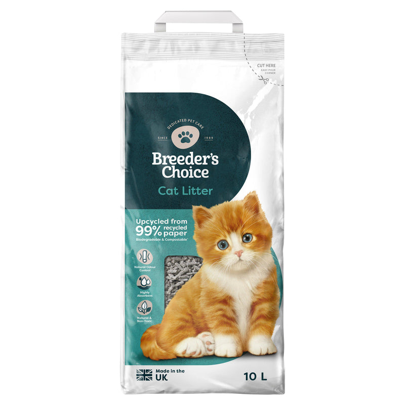 Breeder's Choice paper cat litter 10L - British product