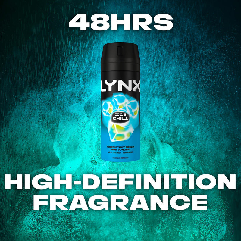 Lynx Ice Chill deodorant spray 150ml (British brand)