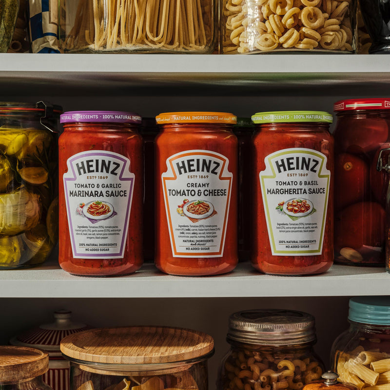Heinz Tomato and Basil Margherita pasta sauce 490g (British brand)