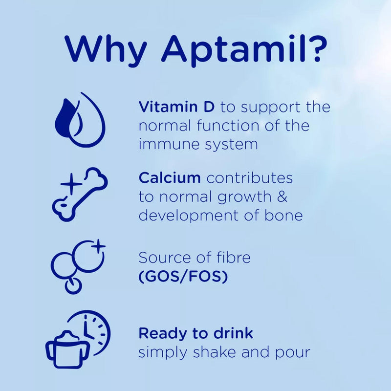 Aptamil toddler milk liquid ready to feed 1L - British product