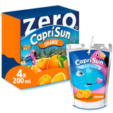 Capri-Sun Zero Orange juice drink 4x200ml (British brand)
