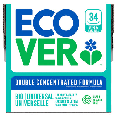Sainsburys Ecover Bio Laundry Capsules Upcycled Rose Fragrance Washing Detergent 34 Count- Buy online at McGrocer