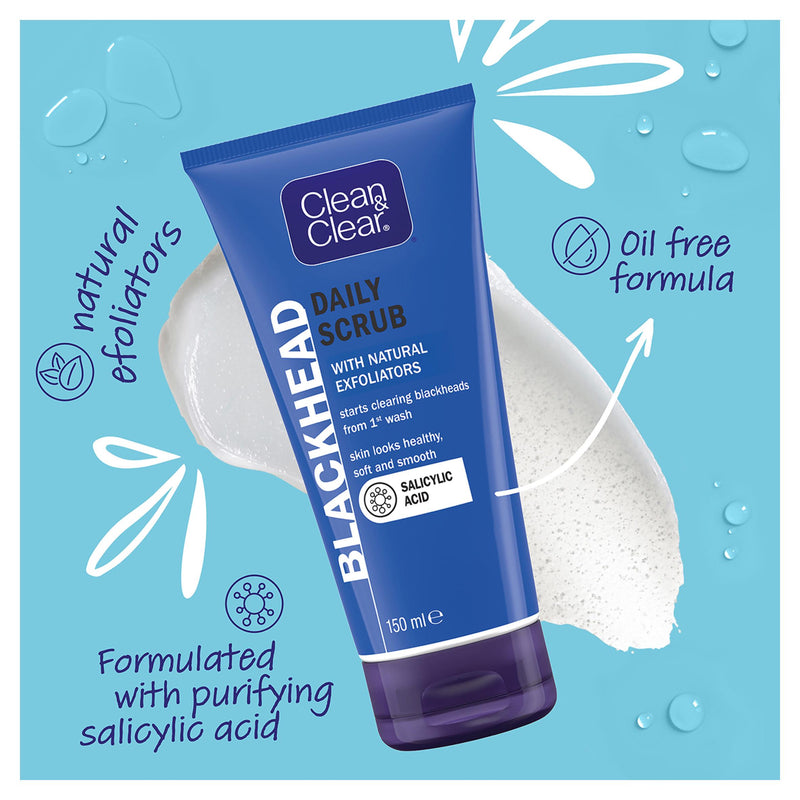 Clean & Clear blackhead clearing face scrub 150ml, UK version
