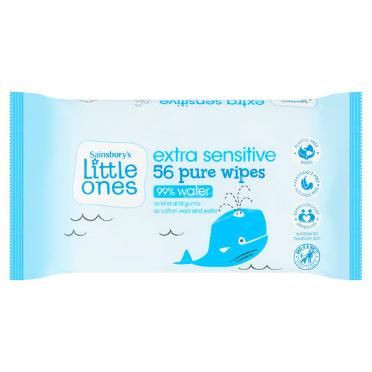 Sainsbury's Little Ones Extra Sensitive Pure Wipes x56 GOODS Sainsburys   