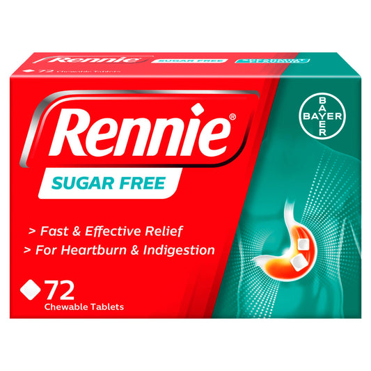 Rennie Sugar Free Heartburn Chewable Tablets Spearmint Flavour x72 GOODS Sainsburys   