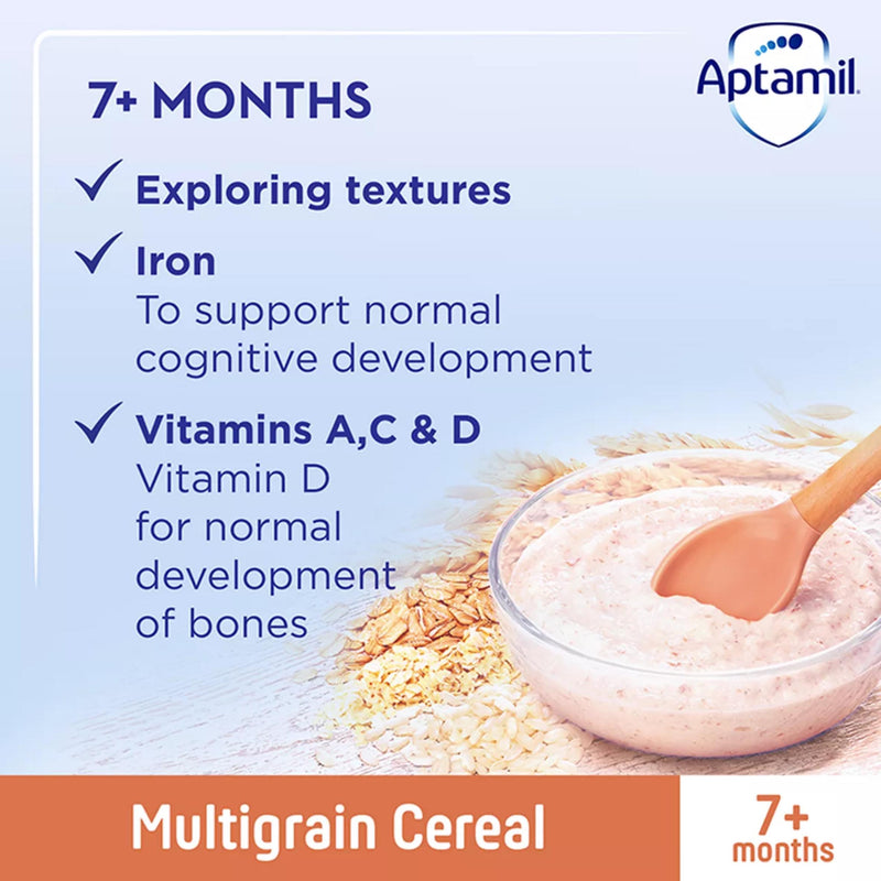 Aptamil multigrain breakfast cereal 200g, imported from the UK