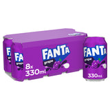 Fanta Grape soft drink 8 pack 330ml cans, UK version