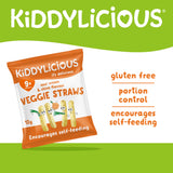 Kiddylicious straws sour cream chive 4x12g, imported from the UK