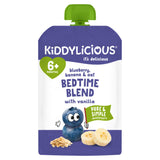 Sainsburys Kiddylicious Blueberry, Banana & Oat Bedtime Blend with Vanilla Baby Food Pouch 100g- Buy online at McGrocer