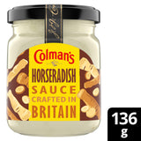 Colman's horseradish sauce 136g jar, imported from the UK