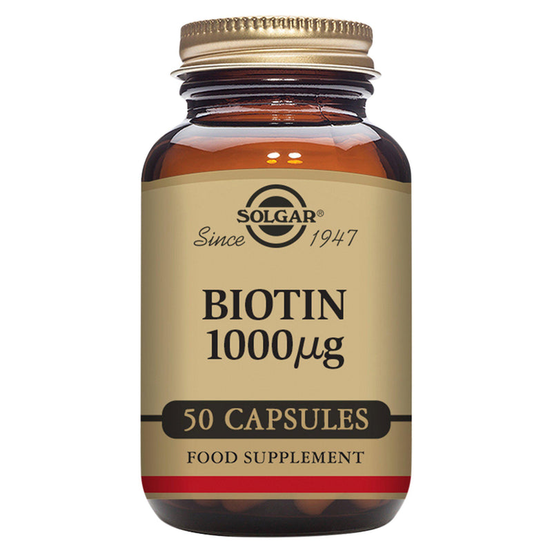 Solgar biotin 1000µg vegetable capsules 50 count - British product