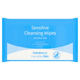 Sainsbury's sensitive cleansing wipes fragrance-free 25 pack, imported from the UK