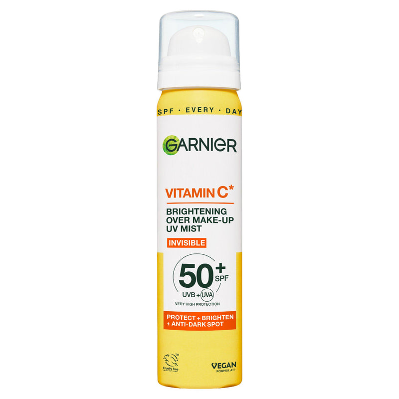 Garnier Vitamin C Brightening UV Mist 75ml bottle, UK version