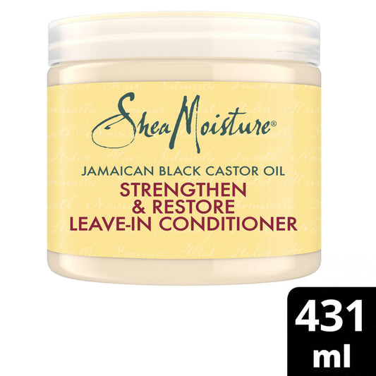 SheaMoisture Jamaican Black Castor Oil Strengthen & Restore Leave-In Conditioner Jar 431ml GOODS Sainsburys   