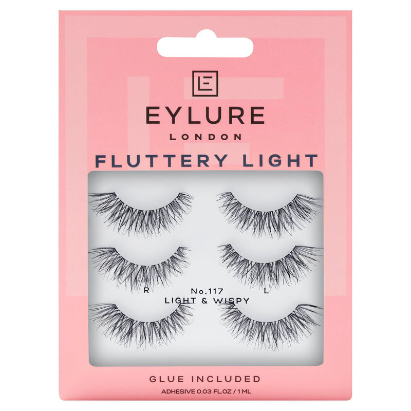 Eylure false eyelashes Fluttery Light 117, imported from the UK