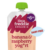 Sainsburys Little Freddie Organic Dairy Free Banana & Raspberry Yoghurt Baby Food Pouch 90g- Buy online at McGrocer
