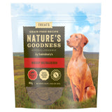 Sainsbury's Nature's Goodness beef burger dog treats 80g, UK version