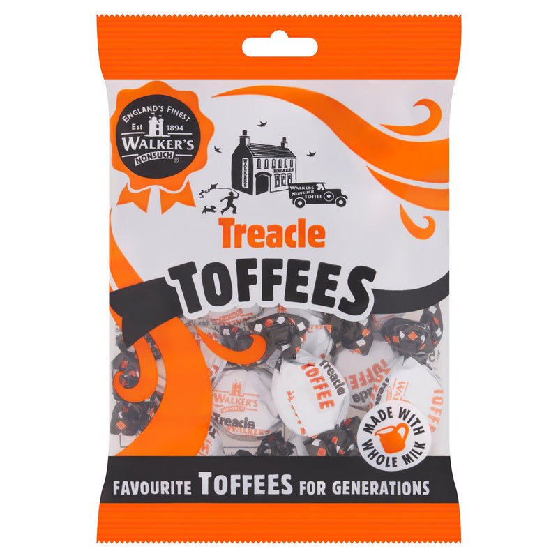 Walker's Nonsuch Treacle Toffees 150g, imported from the UK