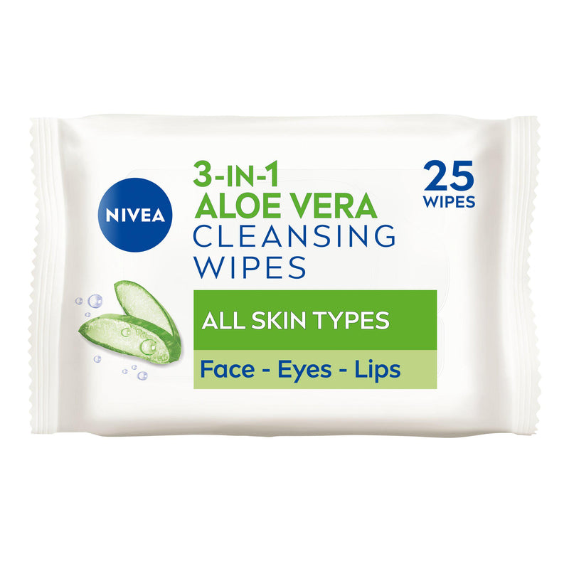 Nivea Naturally Good Organic Aloe Vera Face Cleansing Wipes x25