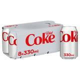 Sainsburys Diet Coke Cola 8 x 330ml Cans- Buy online at McGrocer